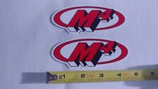 Used, Pair of Genuine M4 Brand Motorcycle Sticker Decal (White) for sale  Shipping to South Africa