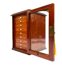 Antique Victorian Wooden & Glazed Microscope Slide Box / Storage Chest c.1890 for sale  Shipping to South Africa