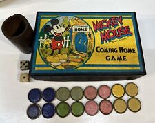 Usado, 1933 Mickey Mouse Coming Home Marks Brothers Co caja marcadores de tapa dados taza de cuero segunda mano  Embacar hacia Argentina