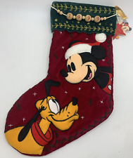 Medias de terciopelo Disney Mickey and Pluto 1999 A Christmas To Remember nuevas con etiquetas, de colección segunda mano  Embacar hacia Argentina