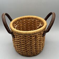 Wicker basket leather for sale  Loganville