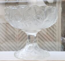 Fenton Glass Candy Dish Compote Pedestal Satin Lotus Flower Nut 5 1/4" for sale  Shipping to South Africa