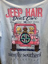 Camisa Simply Southern M para mujer azul Jeep no cuidado del cabello damas A08 * marca nueva sin etiquetas segunda mano  Embacar hacia Mexico