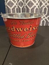 Budweiser Anheuser Busch Metal Bucket 7 1/2" With Handle for sale  Shipping to South Africa