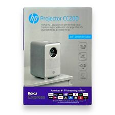HP 1080p LCD LED Projector Home Video With Roku Express & 84 inch Screen for sale  Shipping to South Africa