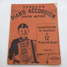 Usado, Acordeão de piano vintage Zordan's método júnior aulas e música 1932 L1 comprar usado  Enviando para Brazil