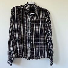 Jenni Kayne Plaid Button Up Top western designer quality staple layering piece for sale  Shipping to South Africa