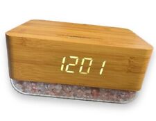 Mahli Himalayan Salt Sunrise Alarm Clock Wood Design MDB1082 for sale  Shipping to South Africa