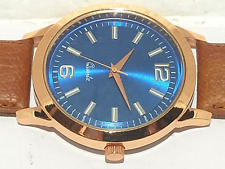 Men's Wrist Watch Quartz Blue Color Dial India Made Analog Display Good Looking for sale  Shipping to South Africa