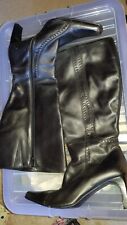 Leather boots knee for sale  BRIDGEND