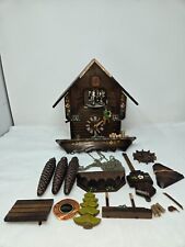 VINTAGE SCHNEIDER GERMANY BLACK FOREST WOODEN CUCKOO CLOCK PARTS OR REPAIR for sale  Shipping to South Africa
