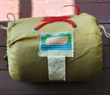 Vintage COLEMAN Heavyweight Canvas SLEEPING BAG Green Flannel DUCKS FLYING for sale  Shipping to South Africa