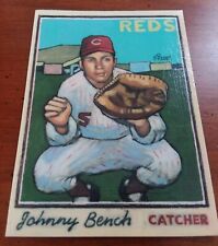 Baseball Art Card Print of Johnny Bench, 70 for sale  Shipping to South Africa
