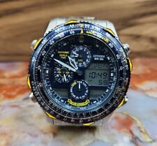 Relógio masculino Citizen Blue Angels cronógrafo Navihawk hora mundial aço inoxidável comprar usado  Enviando para Brazil