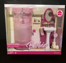 Barbie Doll Shower & Vanity Bathroom Playset Dog Home Furniture for OOAK Diorama for sale  Shipping to South Africa