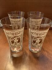 Vintage Coca Cola The Archives Re-Creation Flair 16 oz Drinking Glass Set Of 4 for sale  Shipping to South Africa