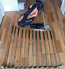 Full Set Of 13 Golf Woods Irons Clubs TANAKA + Wilson + Stand Bag Right Handed for sale  Shipping to South Africa