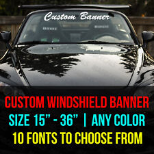 Custom windshield banner for sale  Shipping to Ireland