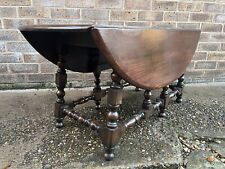 Ercol Drop Leaf Coffee Table - Elm Dark Wood Side Table - Turned Bobbin, used for sale  Shipping to South Africa