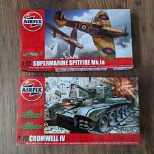 Joblot Of 2 Airfix Model Kits Cromwell IV Tank and Spitfire Mk.1A - Complete for sale  ATHERSTONE