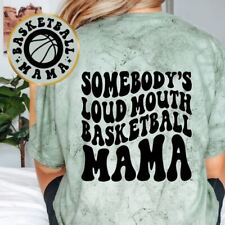 Camiseta de baloncesto Comfort Color, boca alta de alguien mamá, diseños delanteros y traseros segunda mano  Embacar hacia Argentina