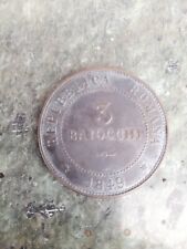 Moneta baiocchi 1849 usato  Italia