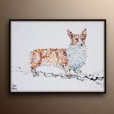 "Corgi Dog 40", pintura animal, artículo original y hecho a mano, pintura al óleo gruesa segunda mano  Embacar hacia Argentina