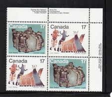 CANADA 1979 #835-836 UR 17¢ Stamp INUIT SHELTER & COMMUNITY Plate Block MNH, usado segunda mano  Embacar hacia Argentina