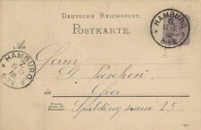 PK, Deutsches Reich 5 Pfennig - gelaufen 1888 innerhalb Hamburg  gebraucht kaufen  Gaustadt,-Berggeb,-Bug