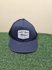 Used, Salty Crew Stealth Trucker Snapback Hat Navy Blue One Size Boating Fishing  for sale  Shipping to South Africa