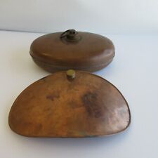2 Antique Copper Primitive Medical Bed Warmer Hot Water Bottle oddity lot for sale  Shipping to South Africa