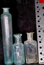 American Historical 2 botellas de medicina Pontil ambas botella de 12 caras de la década de 1830 segunda mano  Embacar hacia Argentina