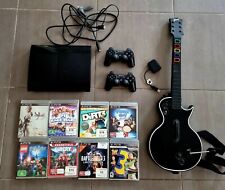 PS3 super slim console 12 GB, 2 Controls, Guitar Hero And Dongle , 8 Games, used for sale  Shipping to South Africa