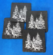 Slate coasters reindeer for sale  Shipping to Ireland