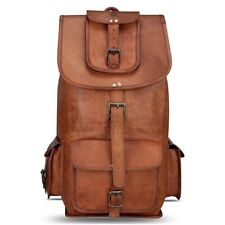 Usado, Mochila de couro vintage 22" marrom genuína bolsa unissex comprar usado  Enviando para Brazil