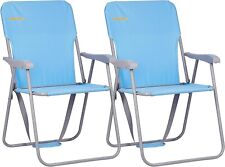 Folding Beach Chair set of 2 Lightweight Portable Strong Stabile High Back  for sale  Shipping to South Africa