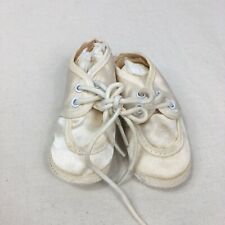 Vintage Bebé Satén Zapatos estructura suave tamaño 0 con Cordones Corbata Decoración Infantil segunda mano  Embacar hacia Spain
