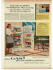 1956 Servel Lodówka gazowa Zamrażarka lata 50. Wystrój kuchni Vintage Druk Reklama na sprzedaż  Wysyłka do Poland