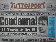 Tuttosport 1989 toro usato  Italia