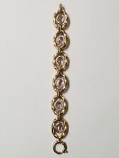 Technibond Genuine Oval Amethyst  14K Yellow Gold Clad Sterling Silver Bracelet , used for sale  Shipping to South Africa