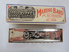 Usado, Armónica vintage de banda marina M. Hohner número 1896 - Llave de C, caja original segunda mano  Embacar hacia Argentina