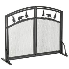 HOMCOM Fire Guard with Double Doors, Metal Mesh Fireplace Screen, Refurbished for sale  Shipping to South Africa