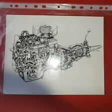 MK1 Cortina Pre-Crossflow Cutaway Engine Diagram Card Print A4 for sale  LEAMINGTON SPA