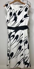 Used, Principles Sleeveless knee length summer dress, size 12, white/black for sale  Shipping to South Africa