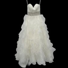 Madeline Gardner Mori Lee Wedding Dress UK 8 White Ruffle Embellished RMF53-RP for sale  Shipping to South Africa