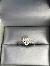 1/2 CT. T.W. Composite Pear-Shaped Diamond Frame Engagement Ring in 10K White Go, used for sale  Cuero