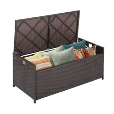 128L Patio Storage Bench with Cushion and Zippered Liner for sale  Shipping to South Africa