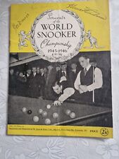 Snooker programme 1945 for sale  ELLESMERE PORT