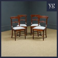 Used, Antique English Georgian Regency Set of Four 4 Mahogany Bar Back Dining Chairs for sale  Shipping to South Africa