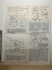 Abridor de puertas de garaje G-1011B década de 1960 G-1011B hoja de información de colección segunda mano  Embacar hacia Argentina